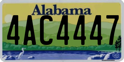 AL license plate 4AC4447