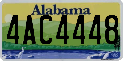 AL license plate 4AC4448