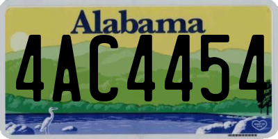 AL license plate 4AC4454