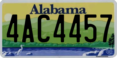 AL license plate 4AC4457