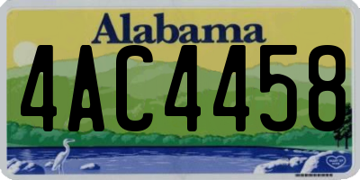 AL license plate 4AC4458