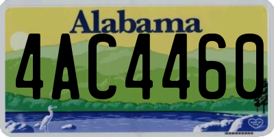 AL license plate 4AC4460