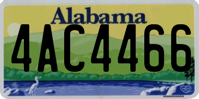 AL license plate 4AC4466