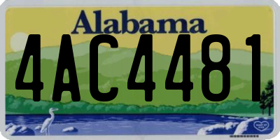 AL license plate 4AC4481