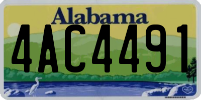 AL license plate 4AC4491