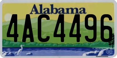 AL license plate 4AC4496