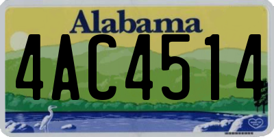 AL license plate 4AC4514