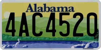 AL license plate 4AC4520