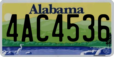 AL license plate 4AC4536