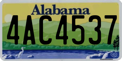 AL license plate 4AC4537