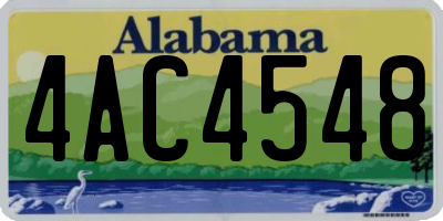 AL license plate 4AC4548