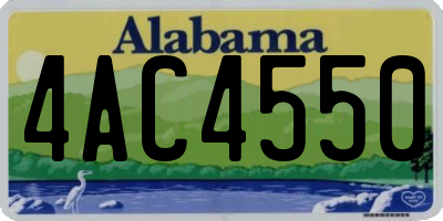 AL license plate 4AC4550