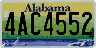 AL license plate 4AC4552