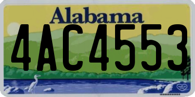 AL license plate 4AC4553