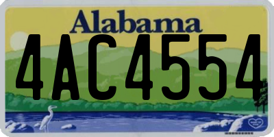 AL license plate 4AC4554