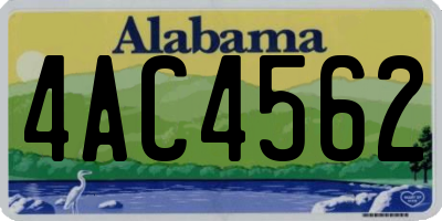 AL license plate 4AC4562