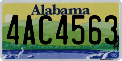 AL license plate 4AC4563