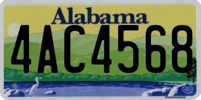AL license plate 4AC4568