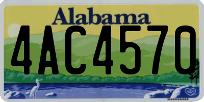 AL license plate 4AC4570