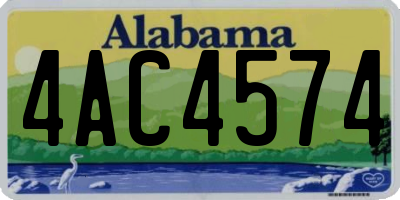 AL license plate 4AC4574