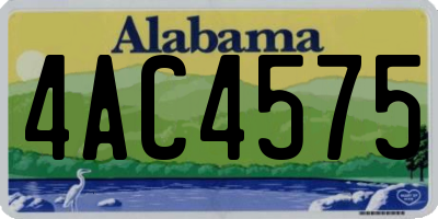 AL license plate 4AC4575