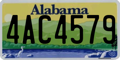AL license plate 4AC4579