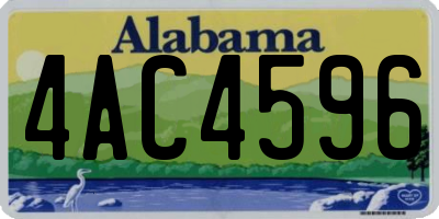 AL license plate 4AC4596