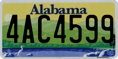 AL license plate 4AC4599
