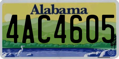AL license plate 4AC4605