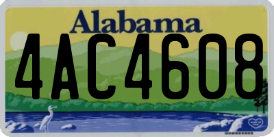 AL license plate 4AC4608