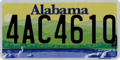AL license plate 4AC4610