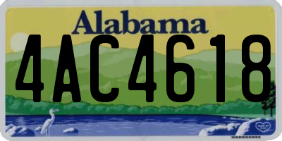 AL license plate 4AC4618