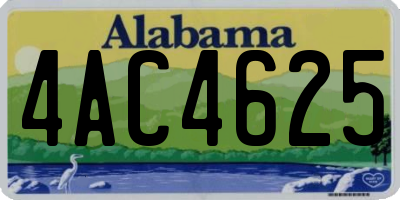 AL license plate 4AC4625