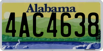 AL license plate 4AC4638