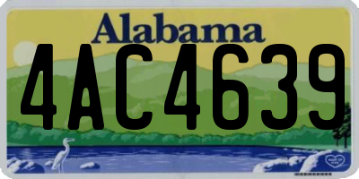 AL license plate 4AC4639