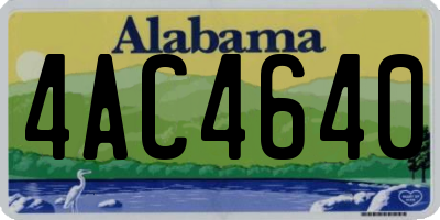 AL license plate 4AC4640