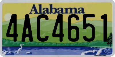 AL license plate 4AC4651