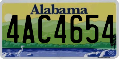 AL license plate 4AC4654