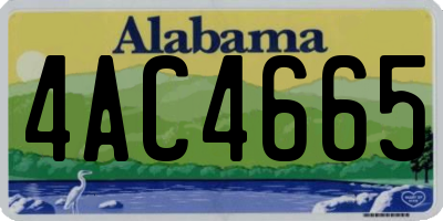 AL license plate 4AC4665