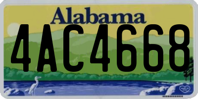 AL license plate 4AC4668