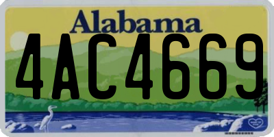 AL license plate 4AC4669