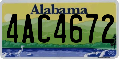 AL license plate 4AC4672
