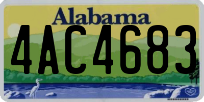 AL license plate 4AC4683