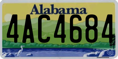 AL license plate 4AC4684