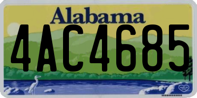 AL license plate 4AC4685