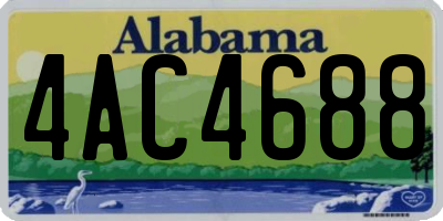 AL license plate 4AC4688