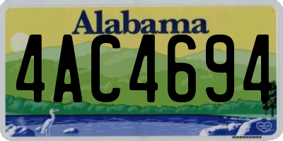 AL license plate 4AC4694