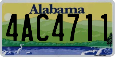 AL license plate 4AC4711