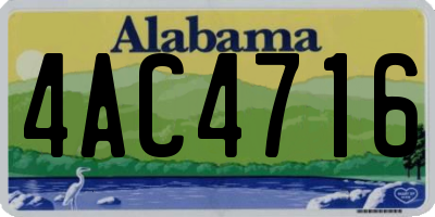 AL license plate 4AC4716