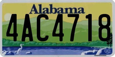 AL license plate 4AC4718